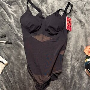 Honey love Black Sheer Bodysuit